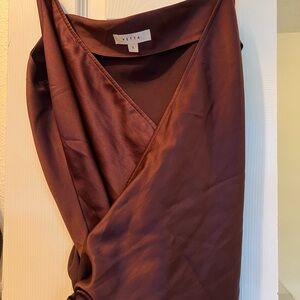 💜RARE💜 VETTA CONVERTIBLE SATIN WRAP TANK PLUM PURPLE SIZE SMALL